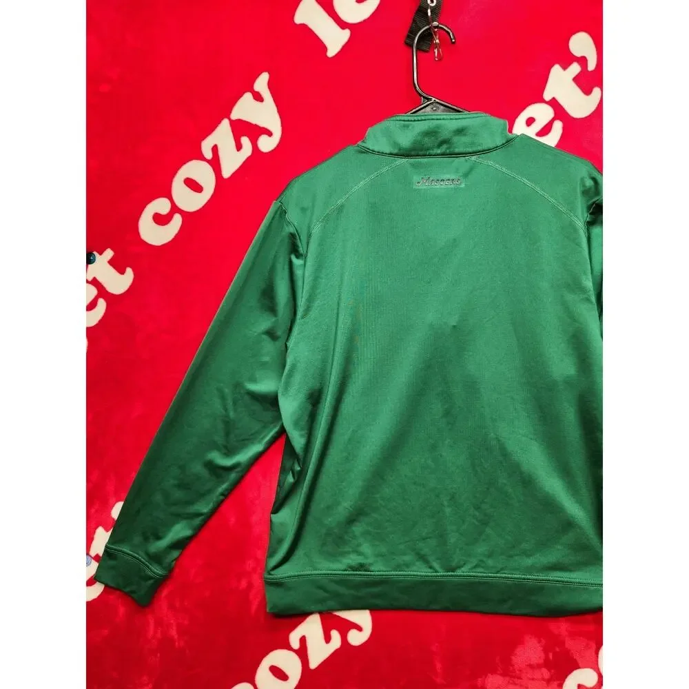 Masters Tech Augusta National 1/4 Zip Pullover Green Golf Jacket Mens Small - Picture 13 of 14